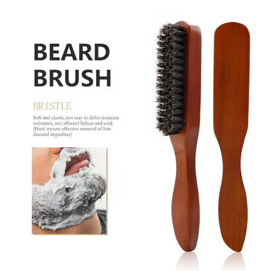 Wooden Beard Brush | Light Brown, 21cm