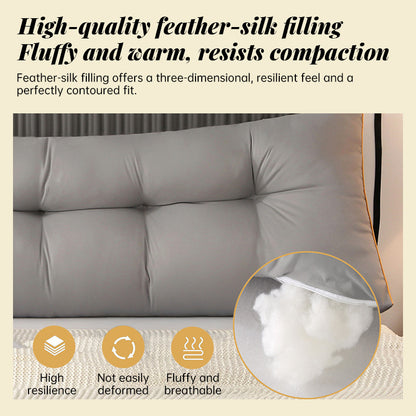 Feather-Cotton Backrest | Classic Triangular Cushion