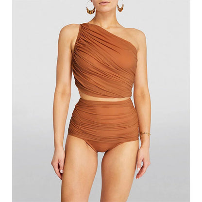 Polyester Beach Swimwear | High Waist, Women’s Bikini Set