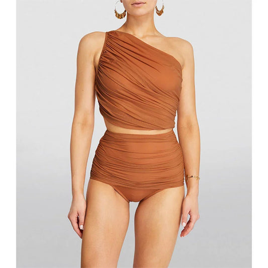 Polyester Beach Swimwear | High Waist, Women’s Bikini Set