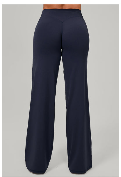 Cotton Blend Yoga Pants | High-Waisted, Straight Leg