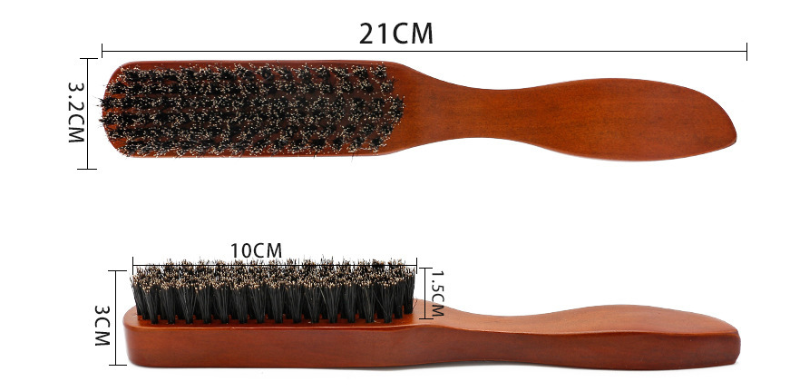 Wooden Beard Brush | Light Brown, 21cm