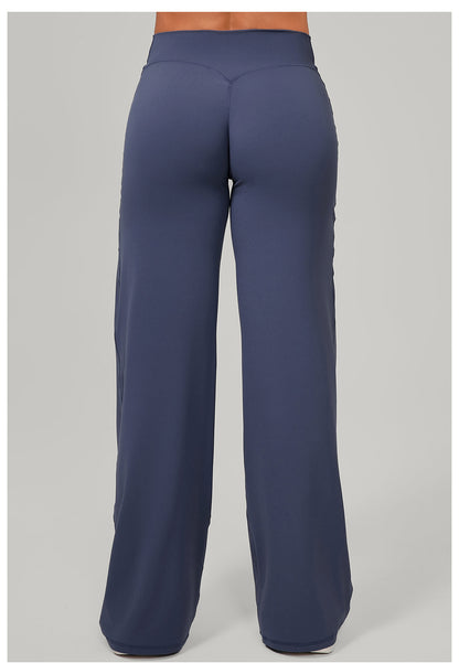 Cotton Blend Yoga Pants | High-Waisted, Straight Leg