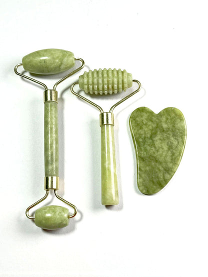 Jade Facial Roller | Natural Stone Massage Tool