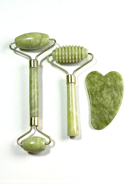 Jade Facial Roller Massager – Natural Stone Face Massage Tool