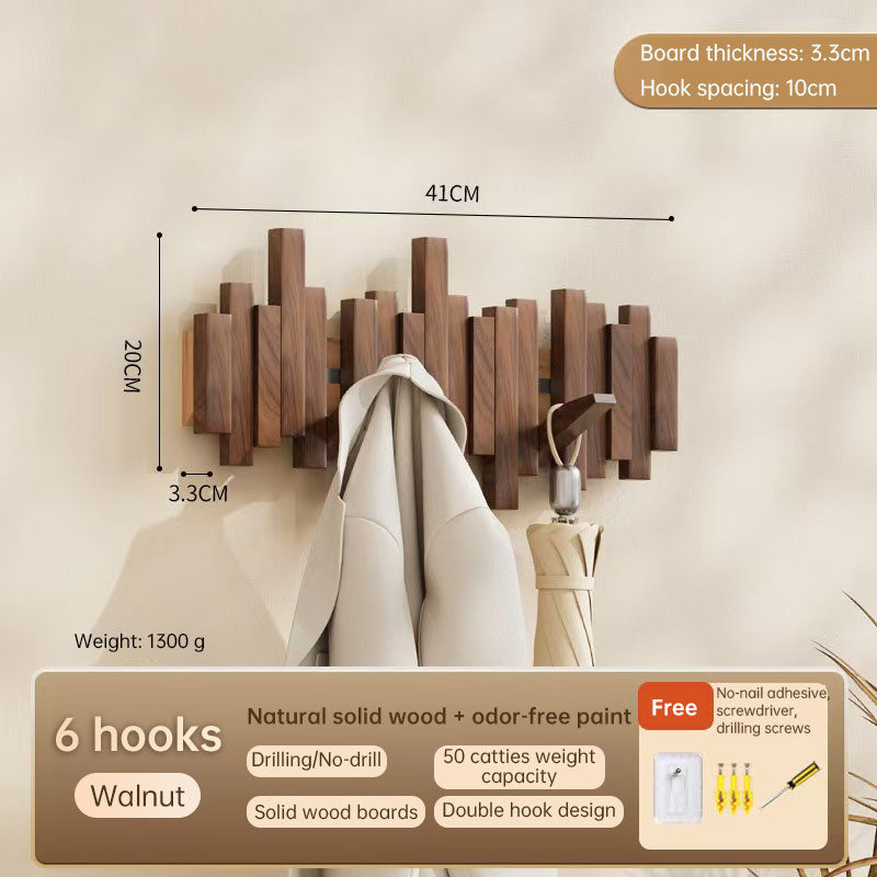 Beech Wood Wall-Mounted Piano Key Coat Rack