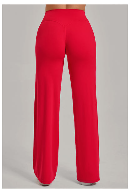 Cotton Blend Yoga Pants | High-Waisted, Straight Leg