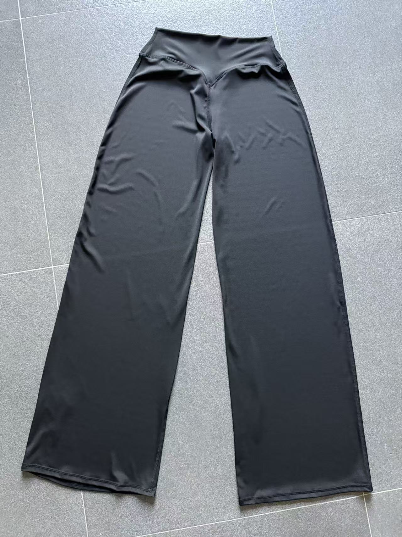 Cotton Blend Yoga Pants | High-Waisted, Straight Leg