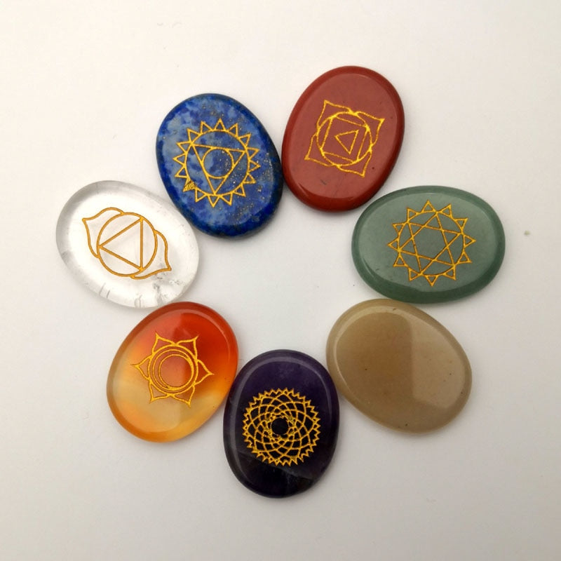 Natural Stone carved Chakra Pendant Ellipse Amethysts Lapis lazuli Choker Reiki 7 Chakra Stone