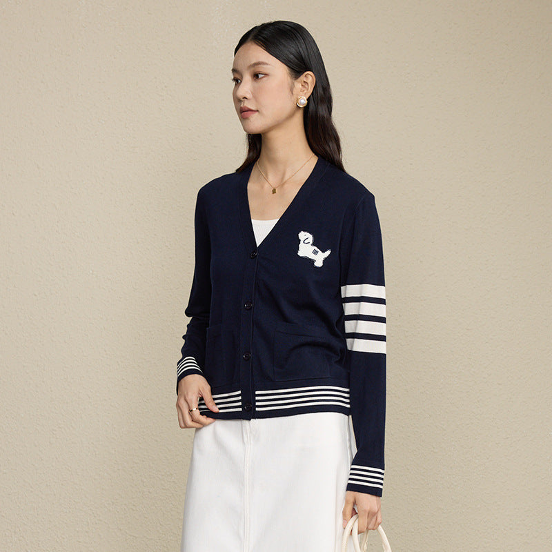 Striped contrasting sweater