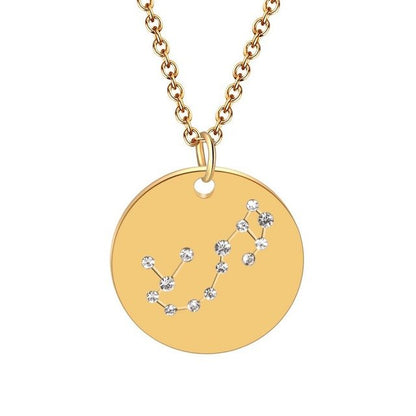 Stainless Steel Horoscope Necklace Set | Leo, Libra, Aries