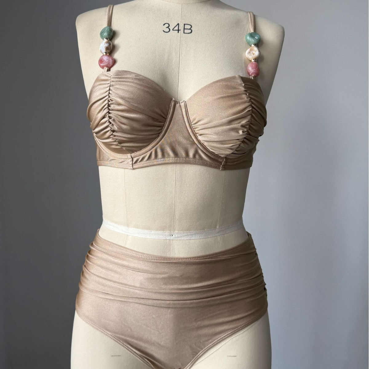 Polyester Split Swimsuit | Women's Beach Bikini