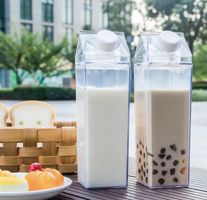 Plastic Milk Cup | Square Water Bottle, Milk Tea