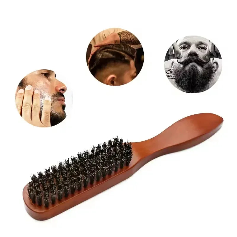 Wooden Beard Brush | Light Brown, 21cm
