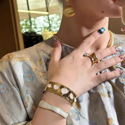 Copper Water Drop Bracelet | Retro, Open Design