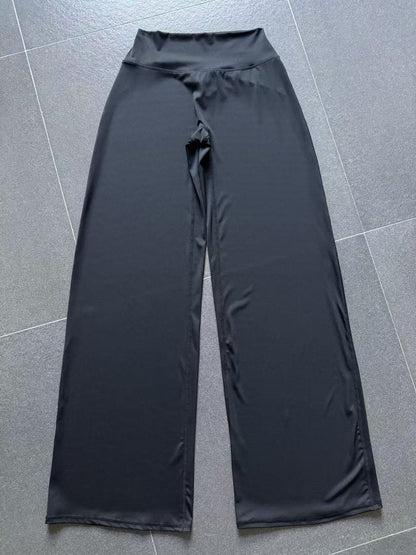 Cotton Blend Yoga Pants | High-Waisted, Straight Leg