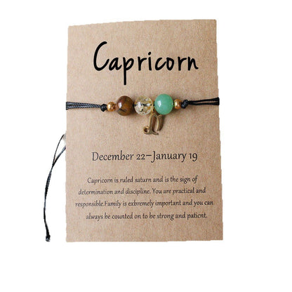 Tiger Eye Zodiac Bracelet | Natural Stone, 8mm