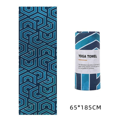 Microfiber Yoga Towel | 183x63cm, Non-Slip, Printed