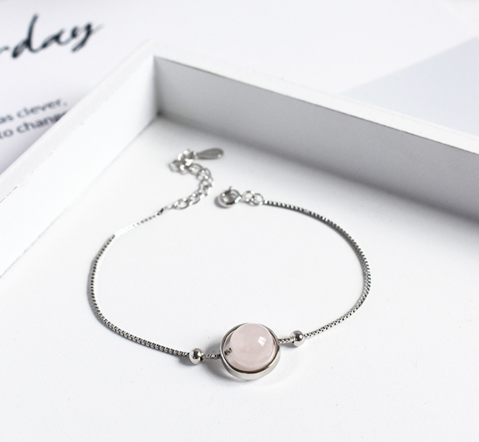 S925 Sterling Silver Bracelet | Topaz, Amethyst, Crystal