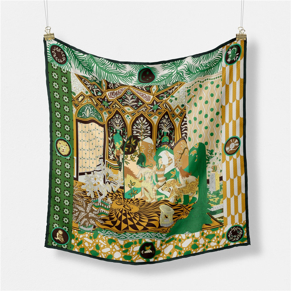 Palace Lady Knight Small Square Scarf Professional Versatile Small Scarf Silk Scarf Scarf