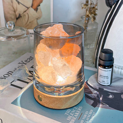 Fragrance Crystal Diffuser | Handmade Smoky Grey Glass