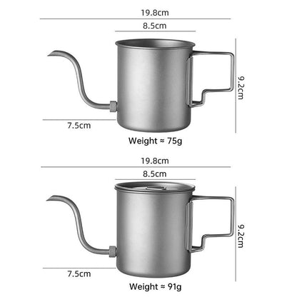 Titanium Pour-Over Kettle | 420ml, Foldable Handle
