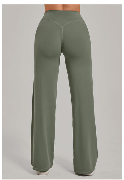 Cotton Blend Yoga Pants | High-Waisted, Straight Leg