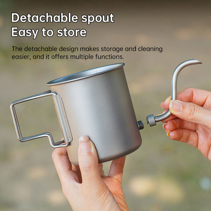 Titanium Pour-Over Kettle | 420ml, Foldable Handle