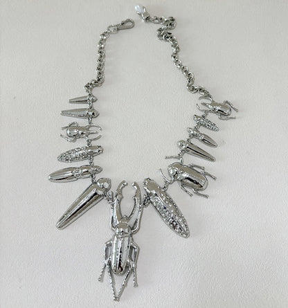 Alloy Rhinestone Insect Choker Necklace | Bold Statement