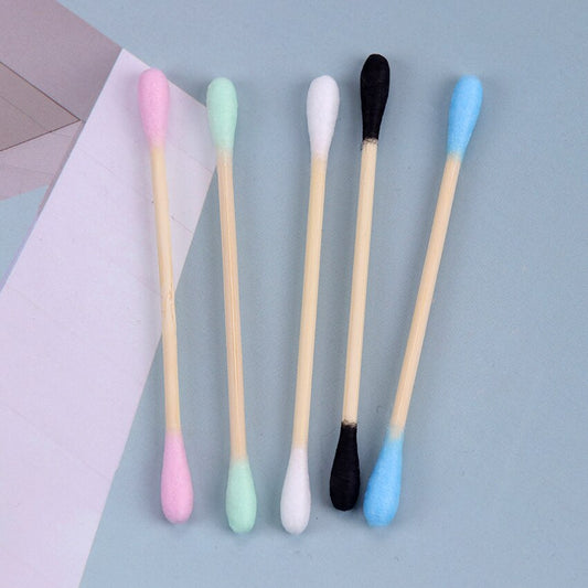 Bamboo Cotton Swabs | 200PCS, Double Head, Disposable