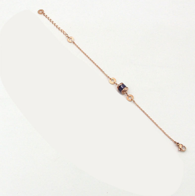 Classic Super Beautiful Roman Number Circle 4 Color Crystal Bracelet Stainless Steel Rose Gold Brand Jewelry Bracelet For Women
