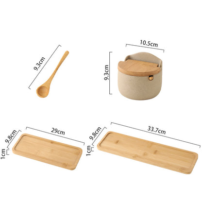 Ceramic Seasoning Jar | Clay with Bamboo Cover