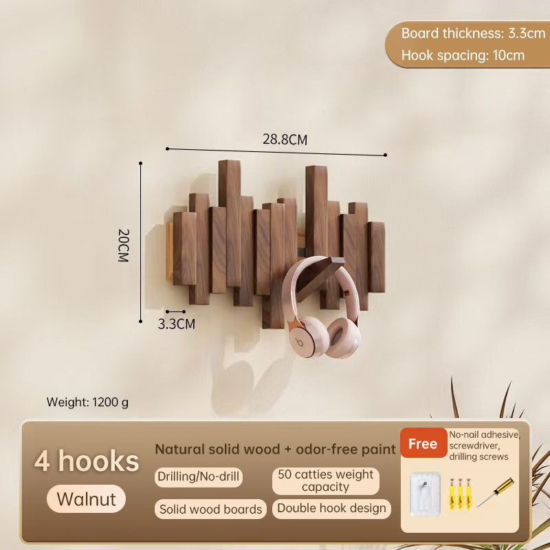 Beech Wood Wall-Mounted Piano Key Coat Rack