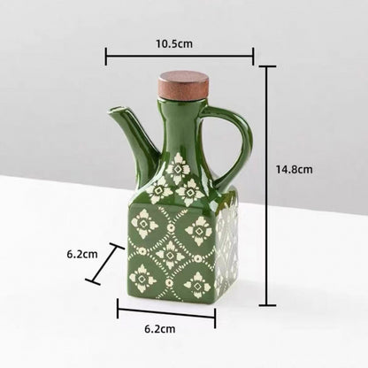 Ceramic Oil Bottle | Divided Flower Design