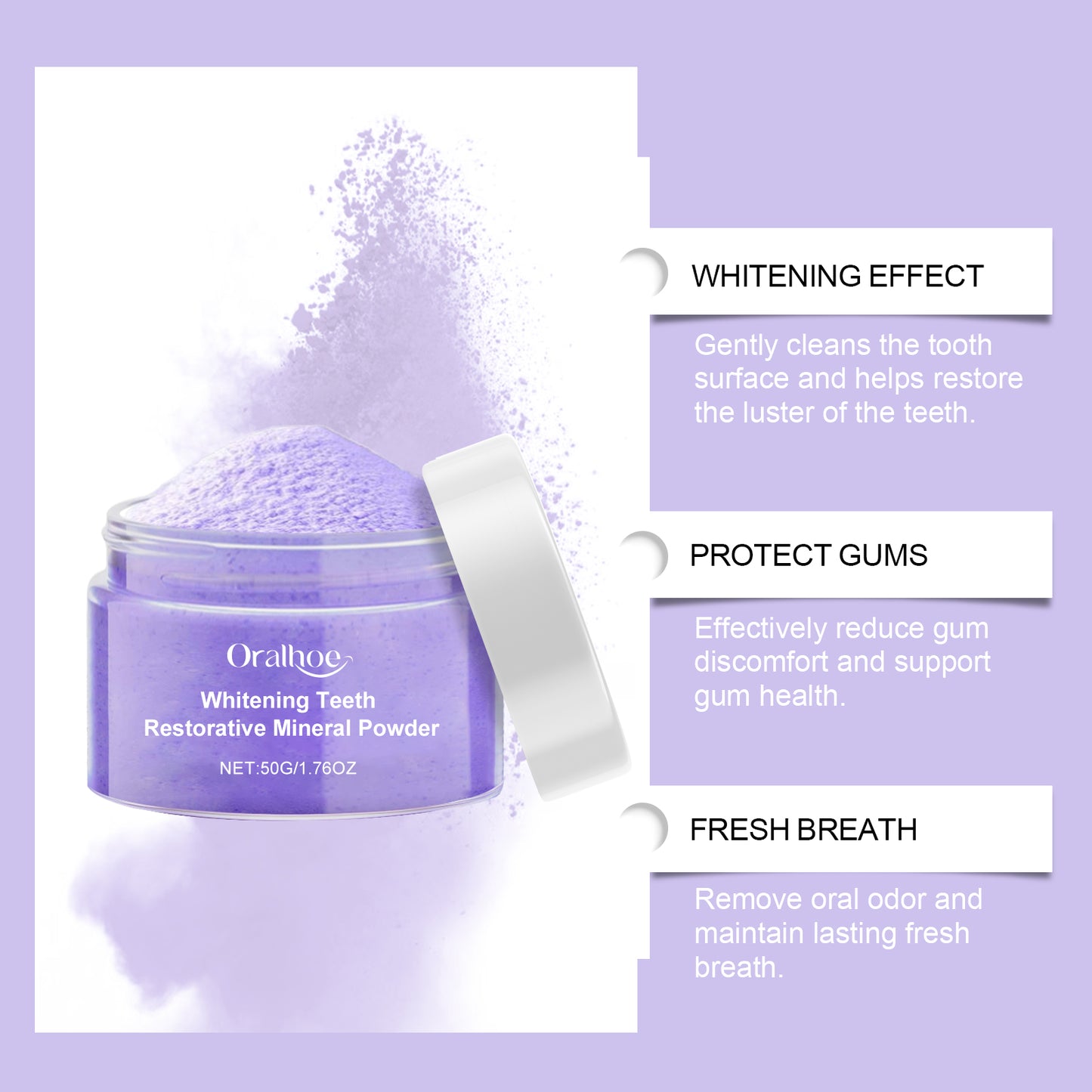 Whitening Tooth Powder | Oralhoe Purple Cleanser