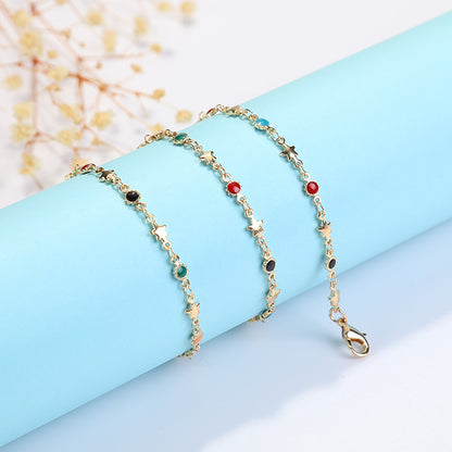 Crystal Pendant Necklace | Teardrop, Korean Style