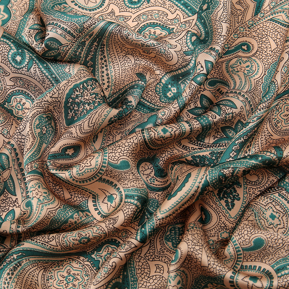 Imitation Silk Scarf | Cashew Flower, 70x70cm