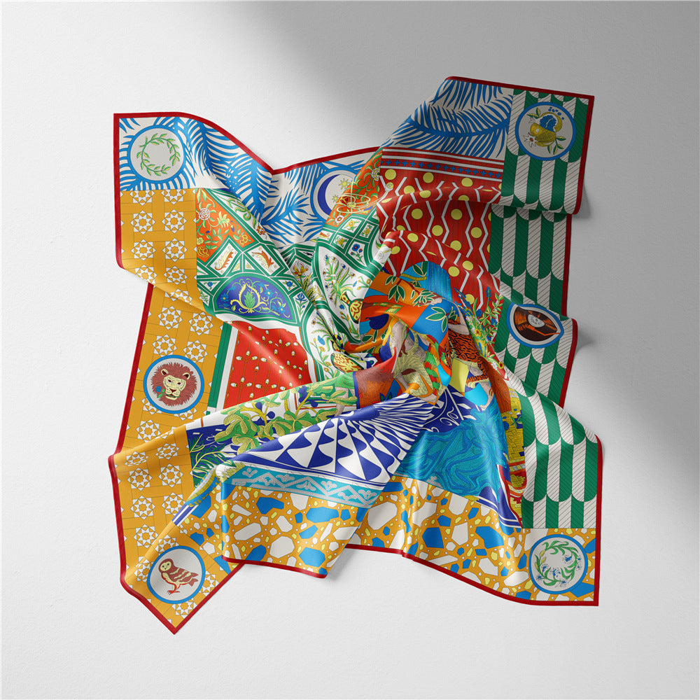 Imitation Silk Small Square Scarf | 53cm