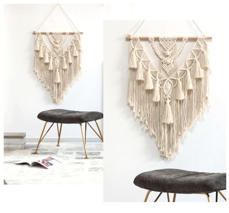 Macrame Wall Hanging Tapestry | Hand-Woven, Bohemian