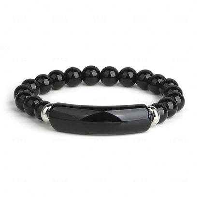 Agate Bracelet | Pink Crystal, 8mm, Women's