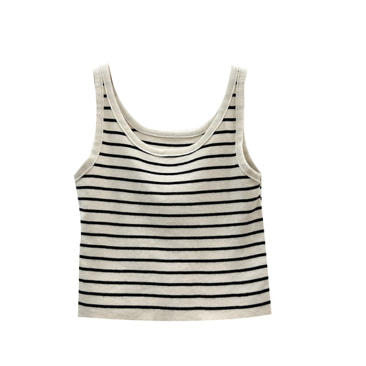 Viscose Knit Camisole Top | Apricot, Slim Fit, Casual