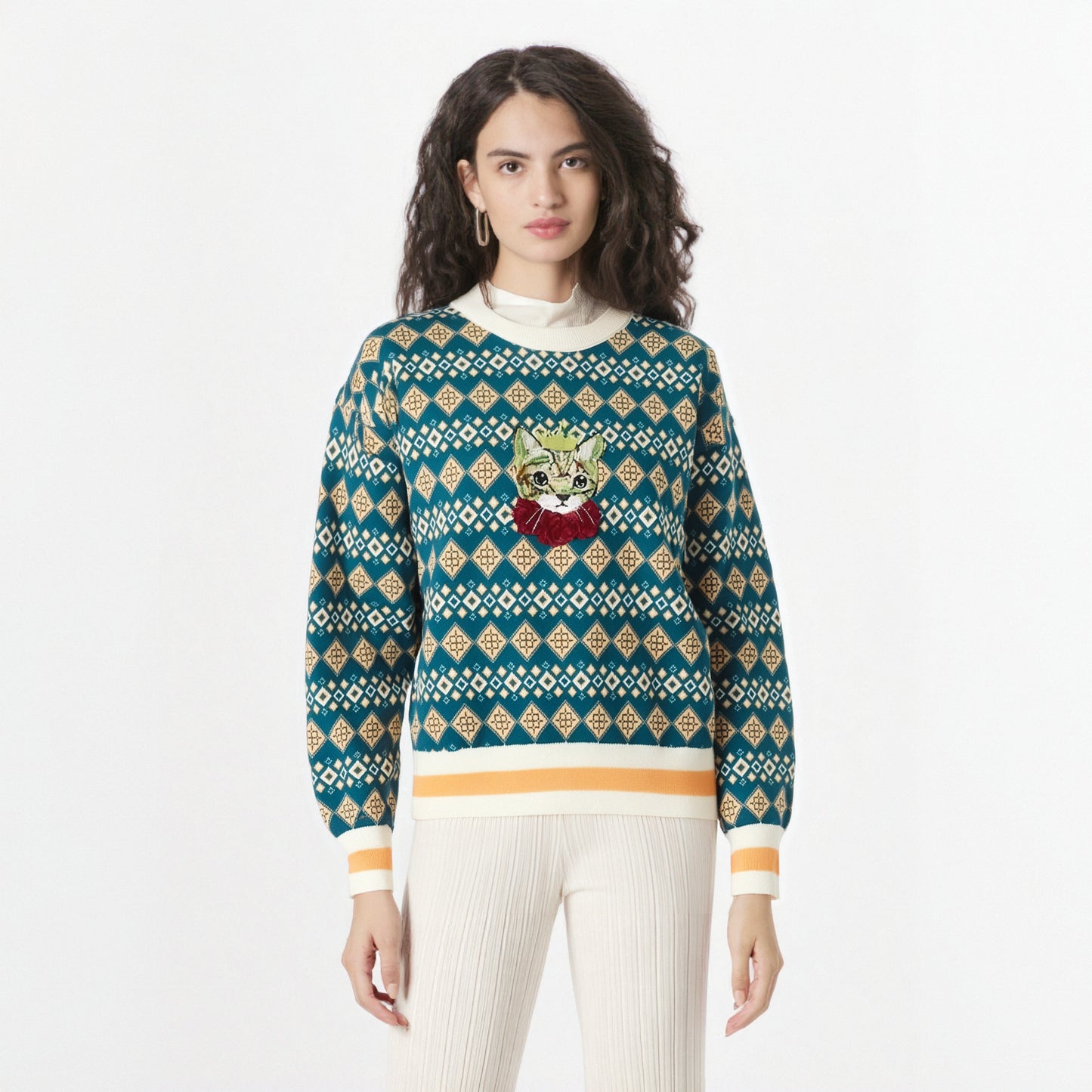 Retro pullover sweater