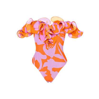 Nylon One-Piece Swimsuit | Ruffled, Women's Swimwear