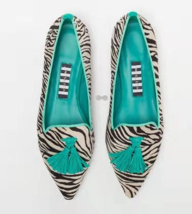 Canvas Flat Bottomed Women's Shoes | Pointed Toe, Fringe