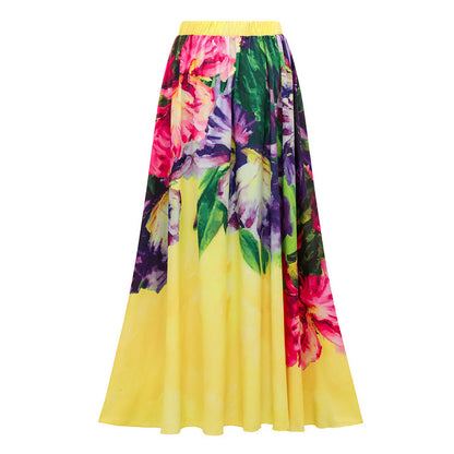 Polyester One-Piece Swimsuit | Bright Yellow, Floral