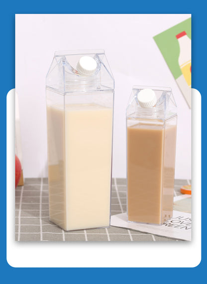 Plastic Milk Cup | Square Water Bottle, Milk Tea