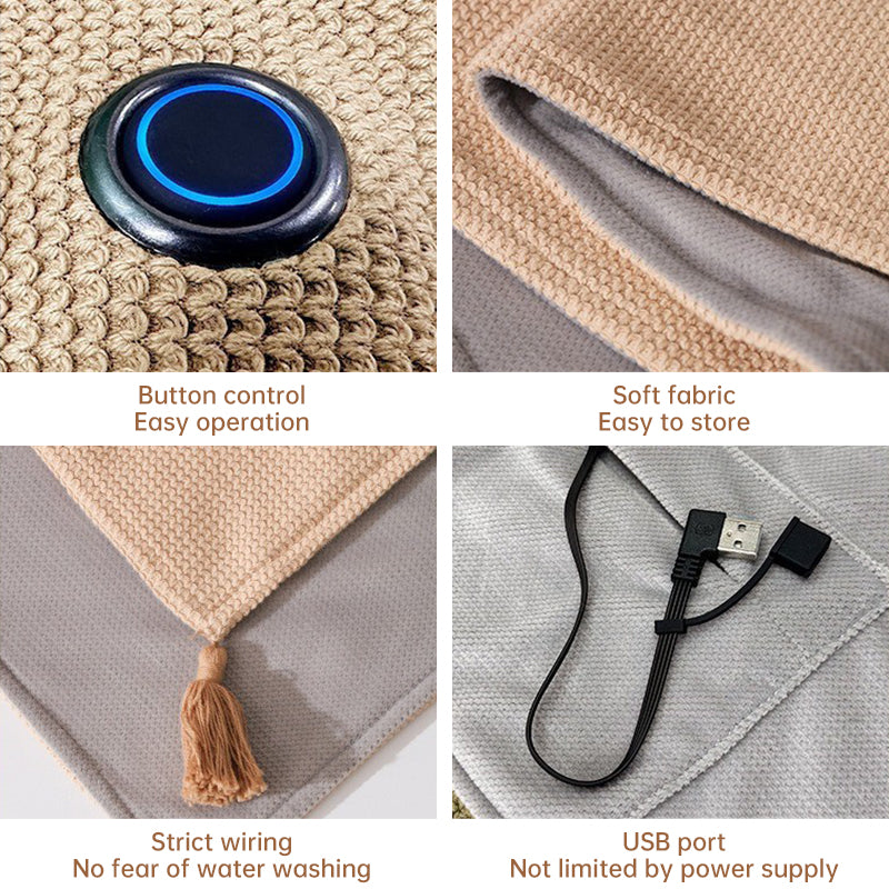 USB Heated Shawl Blanket | Soft, 150*80cm