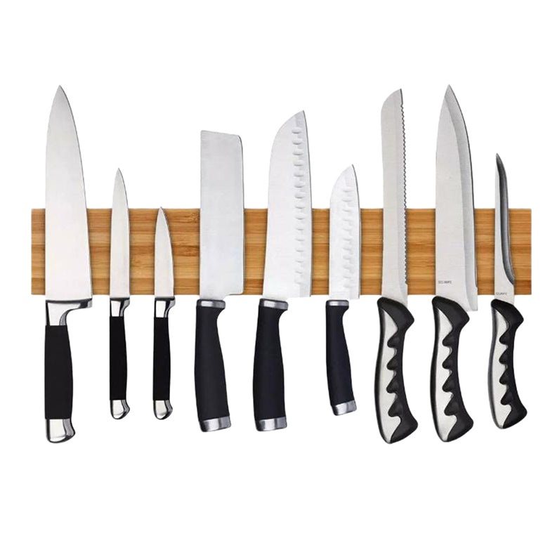 Bamboo Knife Rack | 40x6x2cm, Wall Hanging Storage