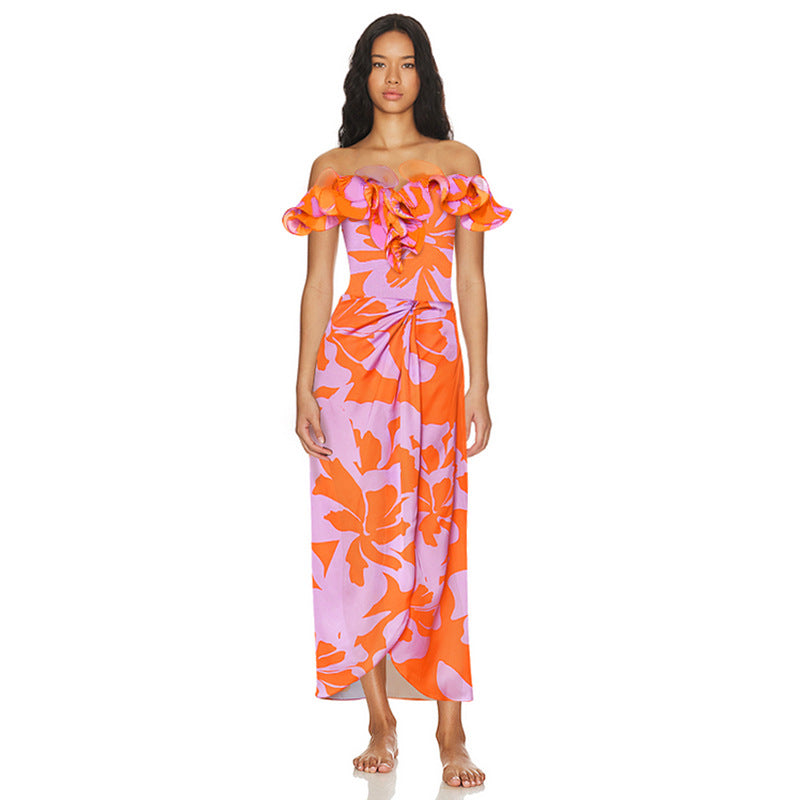 Nylon One-Piece Swimsuit | Ruffled, Women's Swimwear