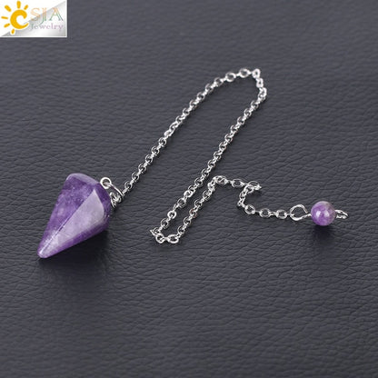 Reiki Pendulum | Small Size, Natural Stone Amulet